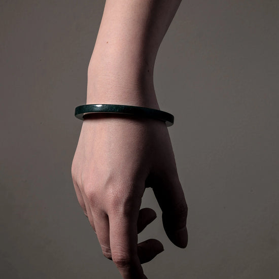 Mayan Blue Jade Bangle - JadeChains