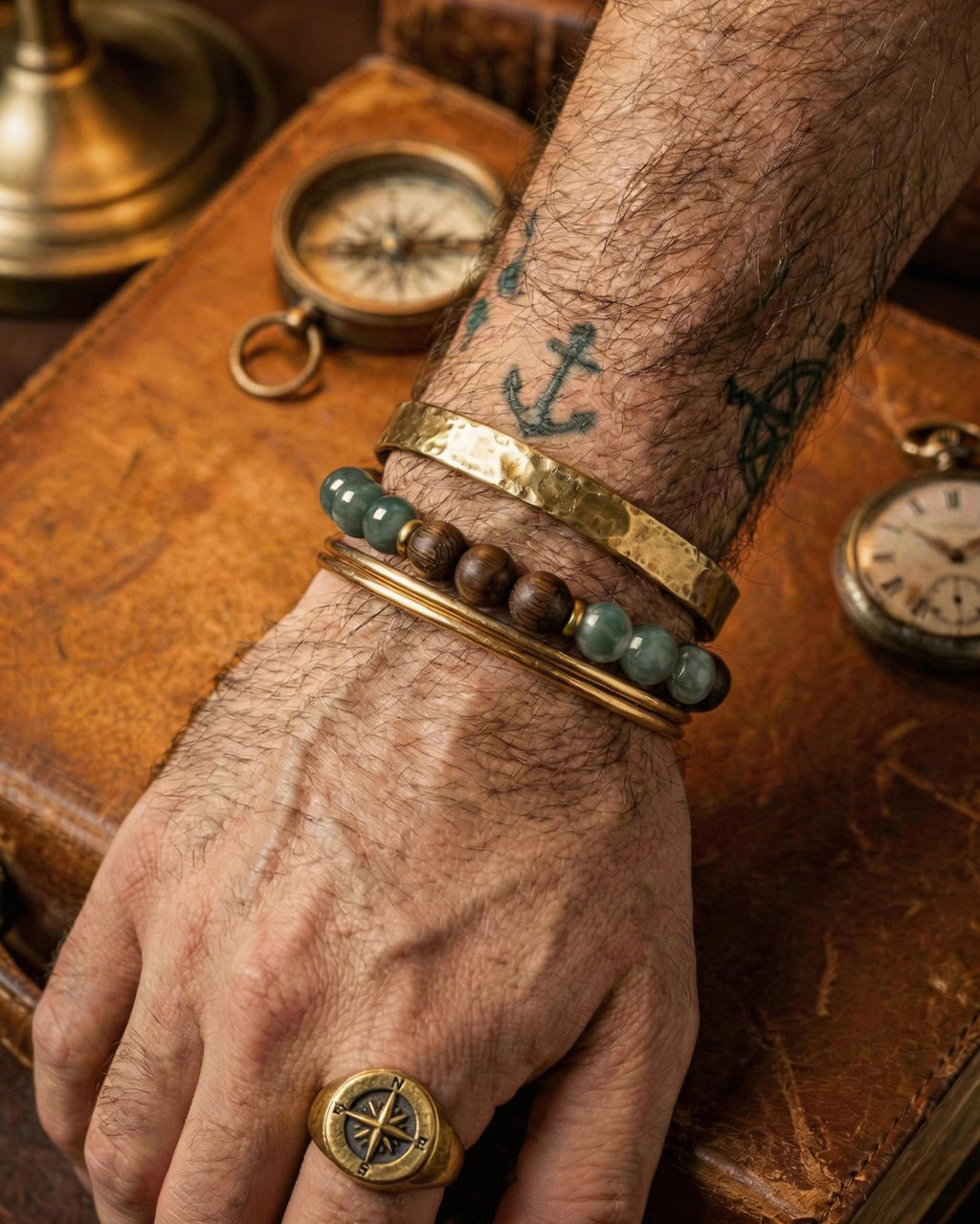 Glacial Earth Bracelet In Guatemalan Blue Jade And Agarwood