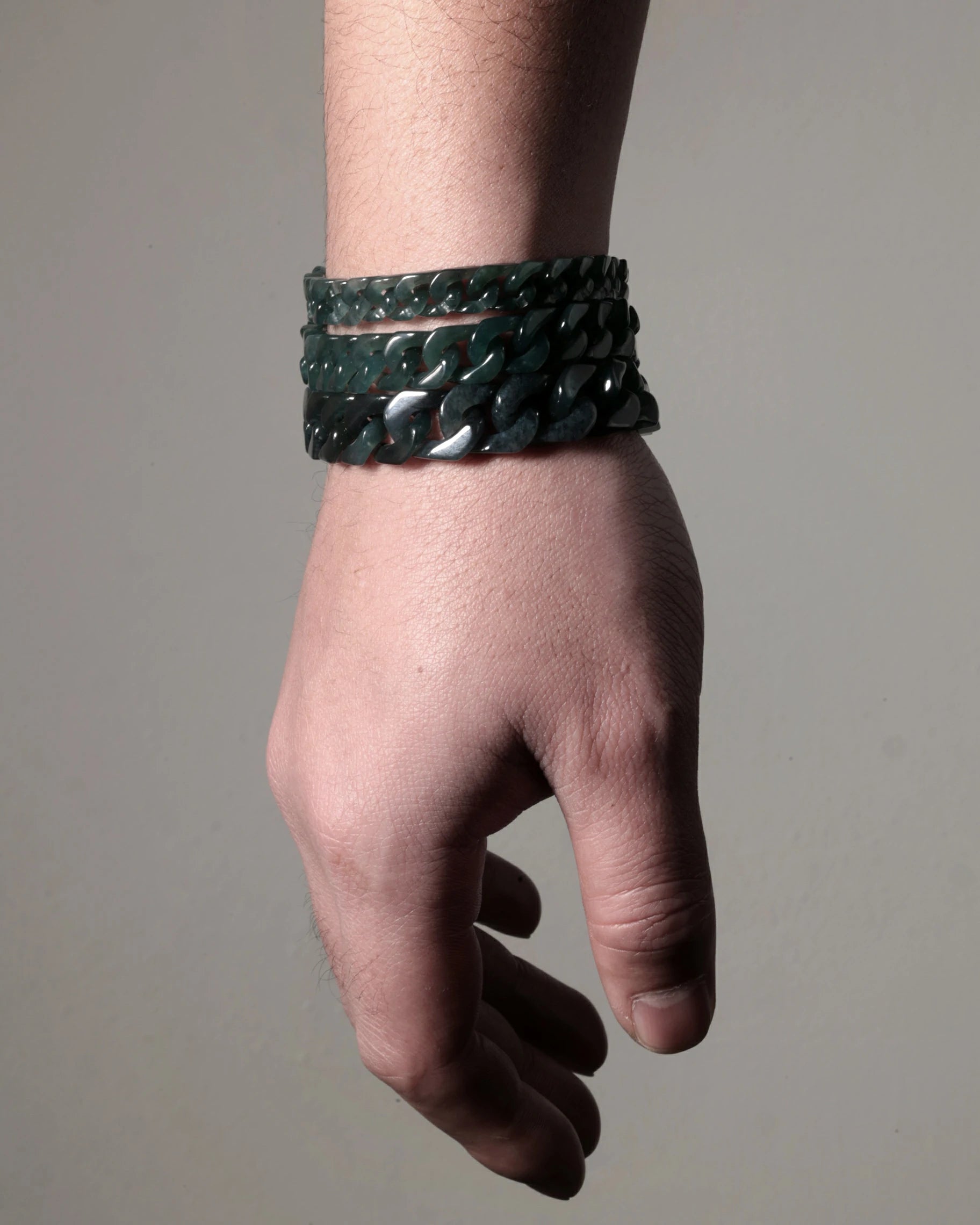 Classical Cuban Chain In Black Jade - JadeChains