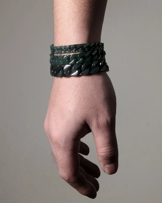 Classical Cuban Chain In Black Jade - JadeChains