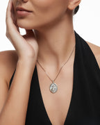 Forest Elf Necklace Pendant With Black Nacre