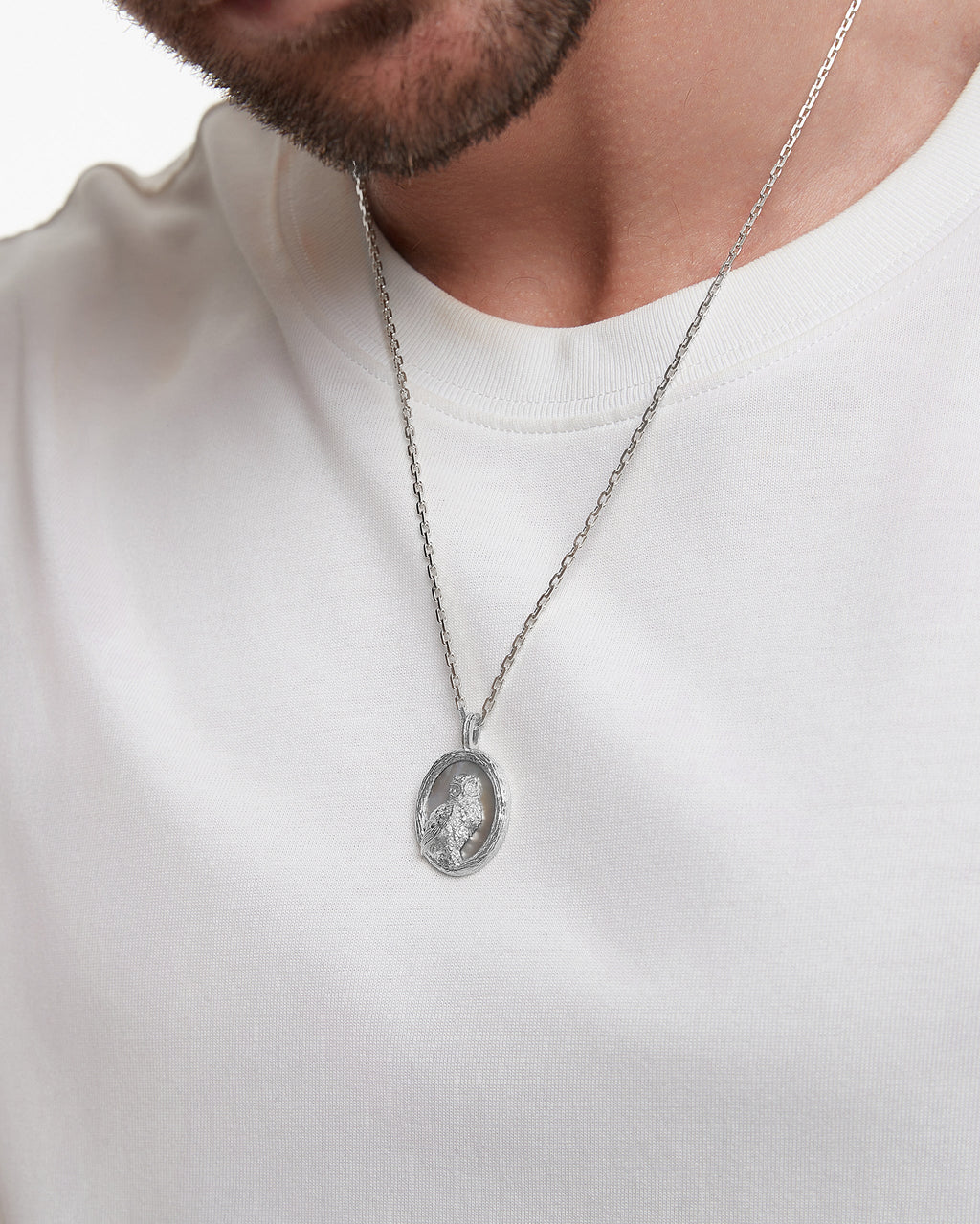 Forest Elf Necklace Pendant With Black Nacre