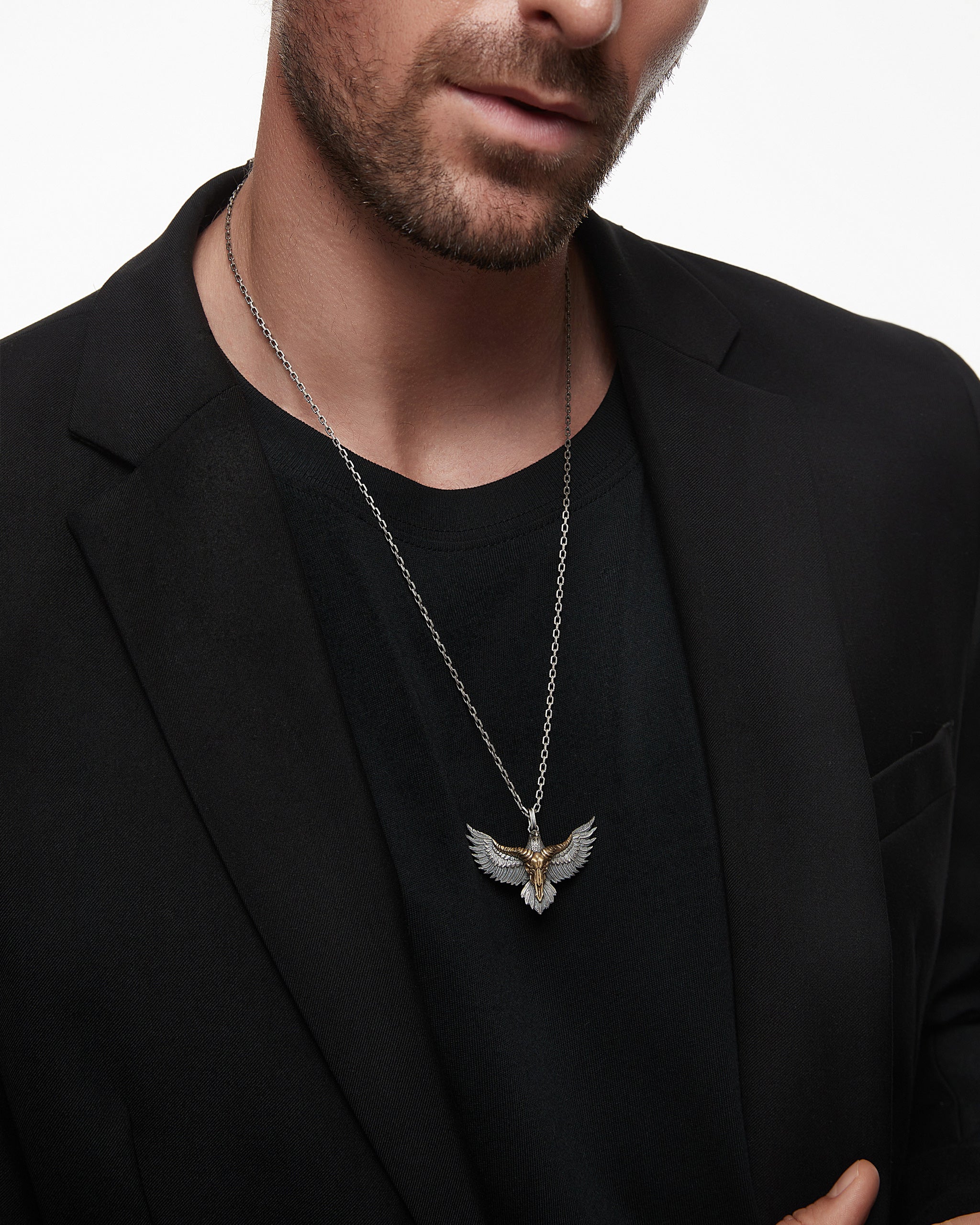 Pampas Eagle Sculptural Pendant Necklace