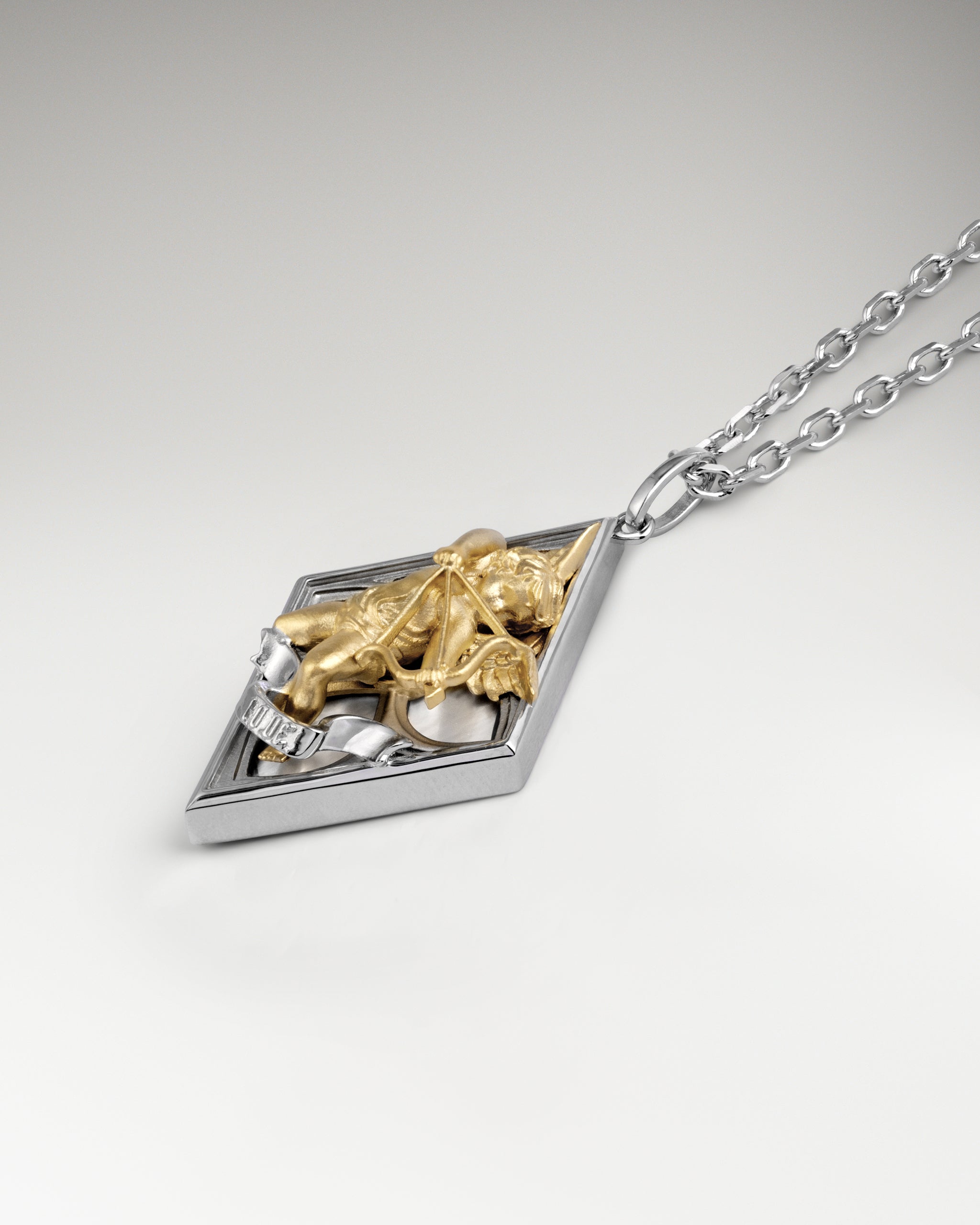 Cupid Heartstring Pendant With Nacre