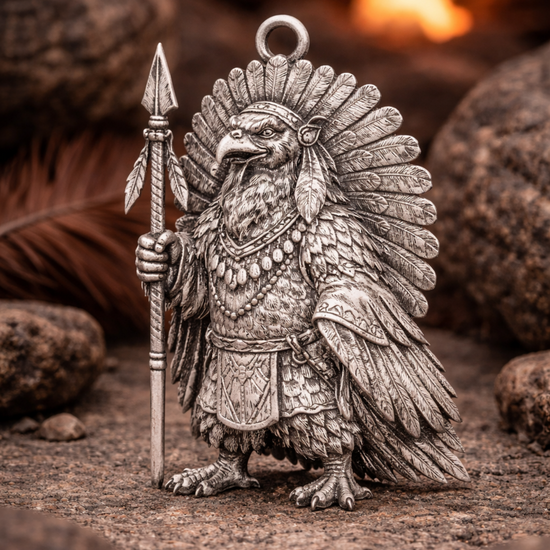 Turkey Warrior Charm Pendant - JadeChains