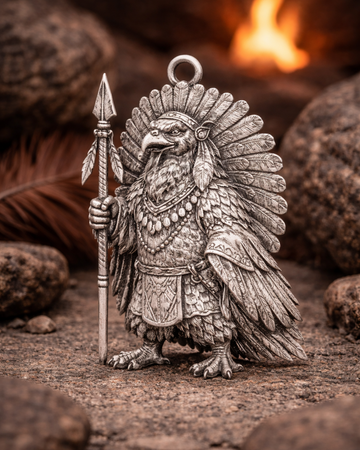 Turkey Warrior Charm Pendant - JadeChains