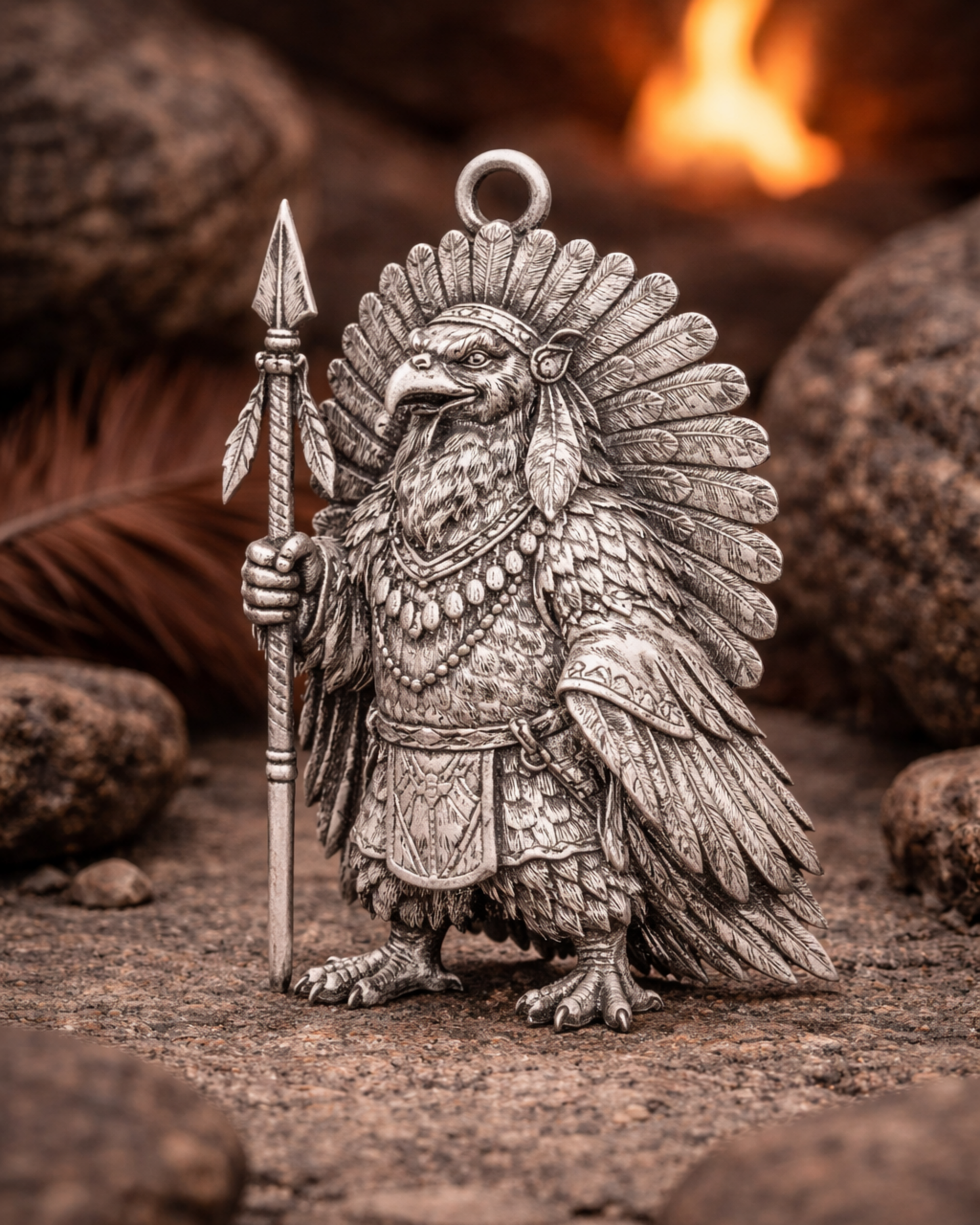 Turkey Warrior Charm Pendant