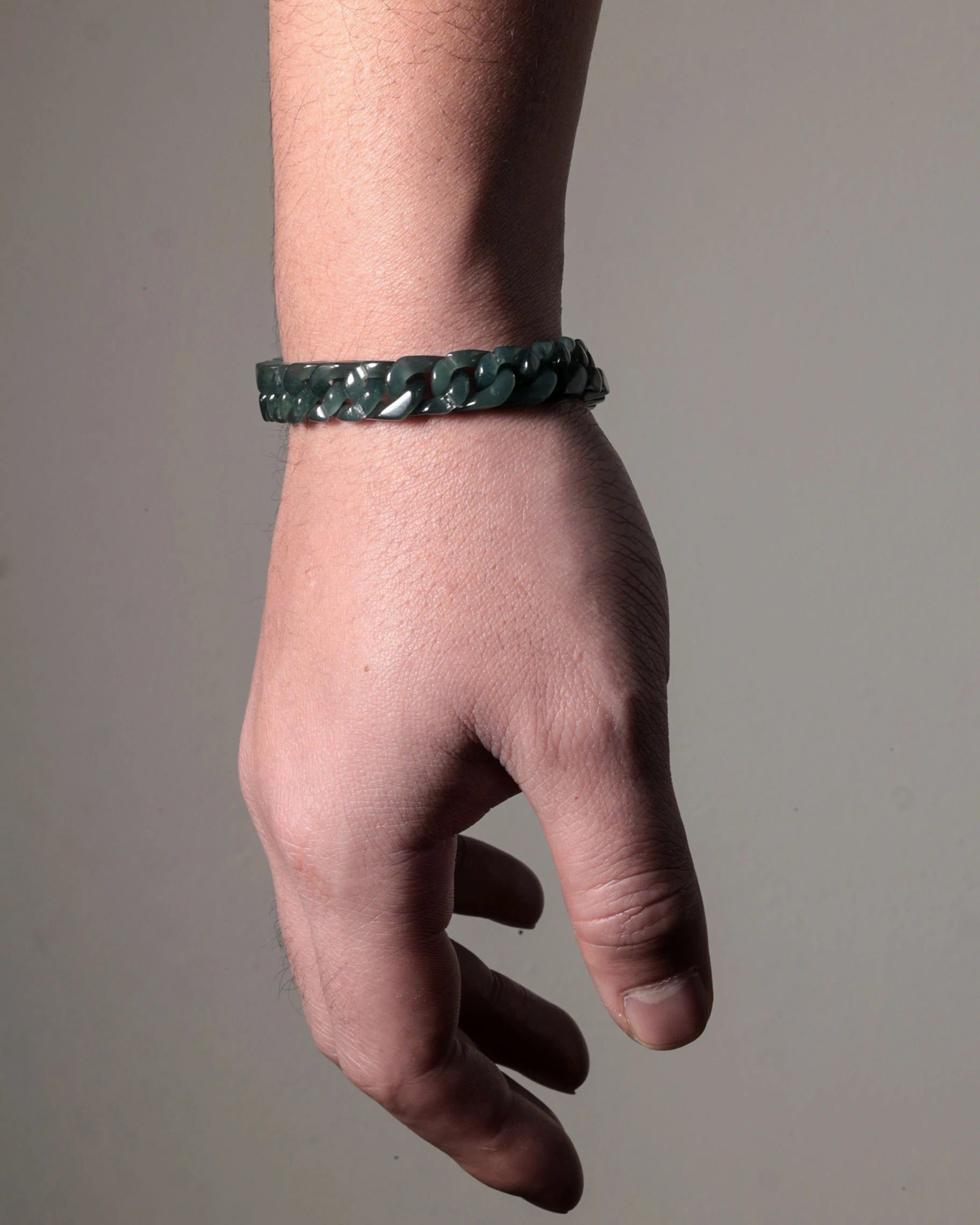 Classical Cuban Chain In Black Jade - JadeChains