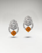The Leo Stud Earrings With Citrine