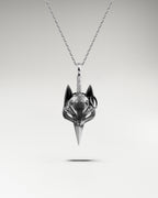 Kitsune Mask Pendant Necklace