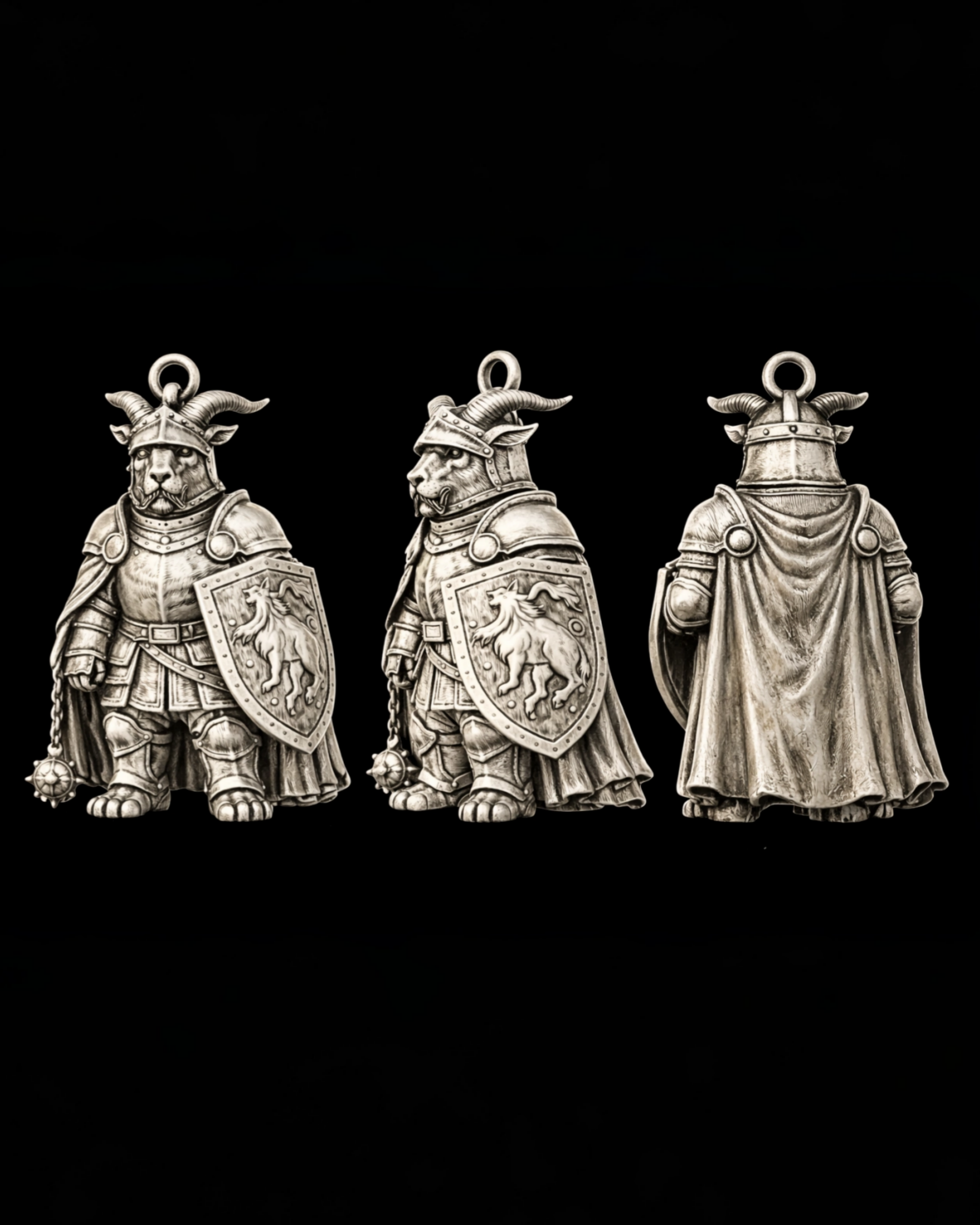 Antelope Knight Charm Pendant