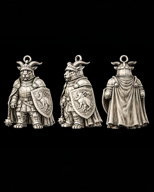 Antelope Knight Charm Pendant - JadeChains