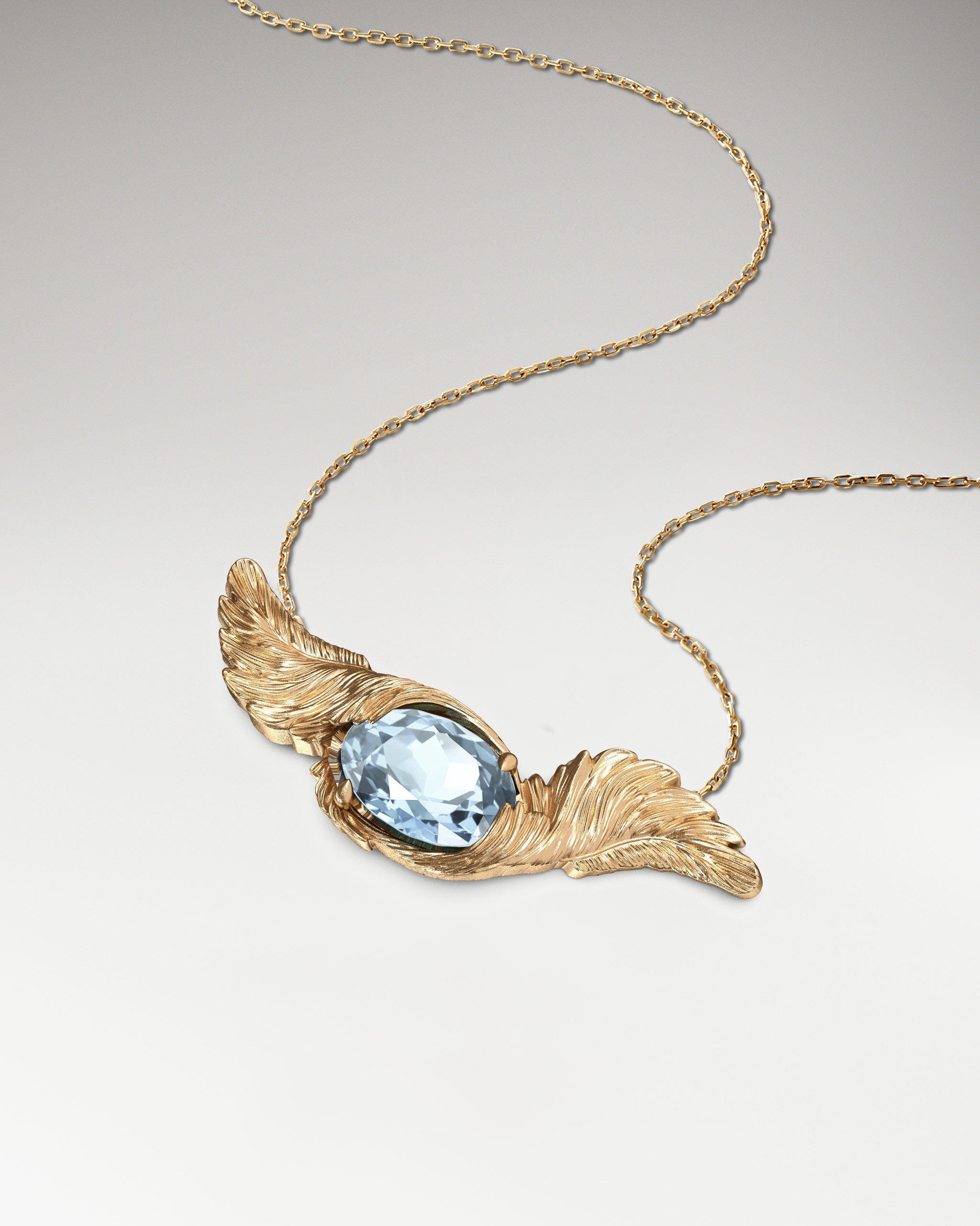 Feather Embrace Pendant Necklace