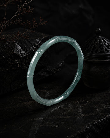Bamboo Bangle In Guatemalan Jade