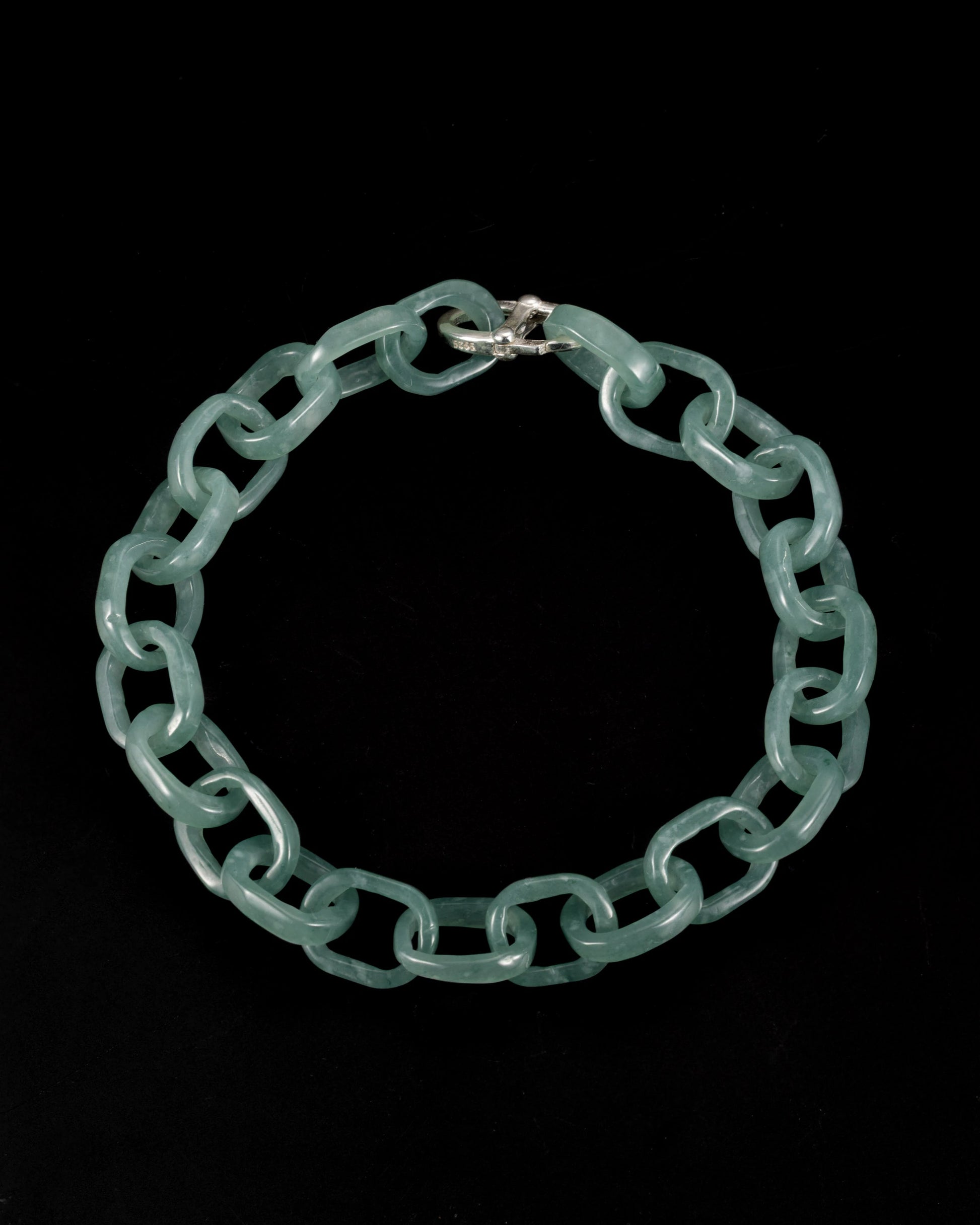 Classical Cross Bracelet In Mayan Green Jade - JadeChains