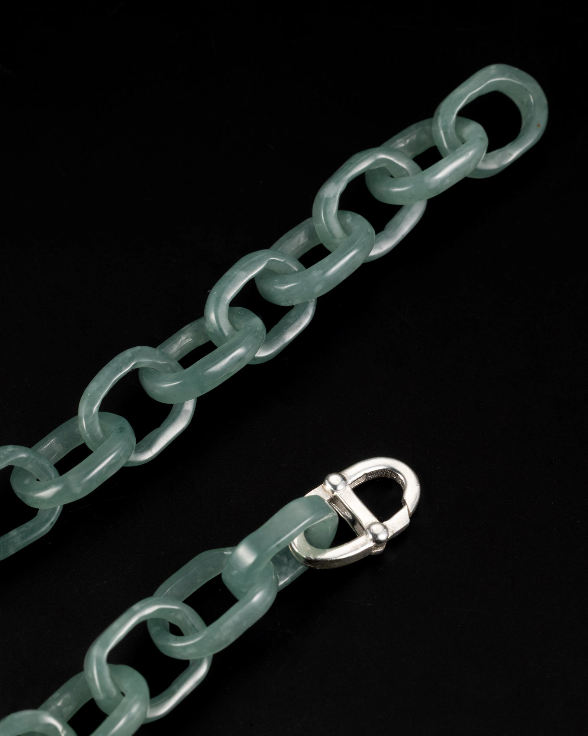 Classical Cross Bracelet In Mayan Green Jade - JadeChains