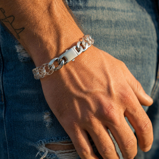 Classical Cuban Chain In Clear Quartz - JadeChains