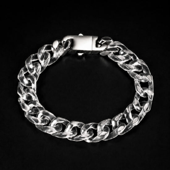 Classical Cuban Chain In Clear Quartz - JadeChains