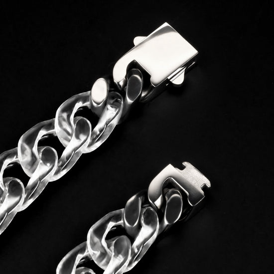 Classical Cuban Chain In Clear Quartz - JadeChains