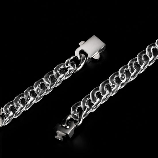 Classical Cuban Chain In Clear Quartz - JadeChains