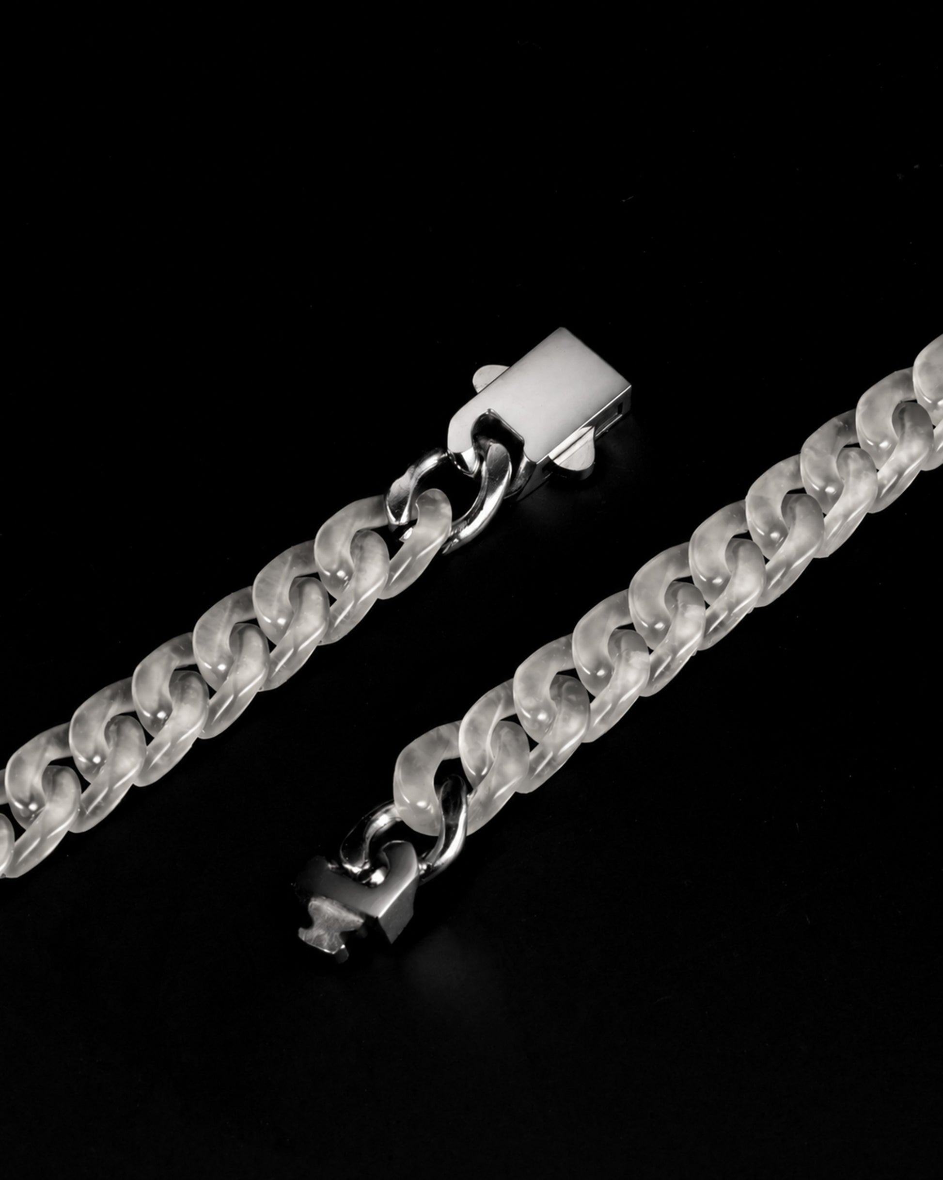 Classical Cuban Chain In White Agate - JadeChains
