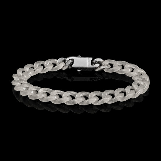 Classical Cuban Chain In White Agate - JadeChains