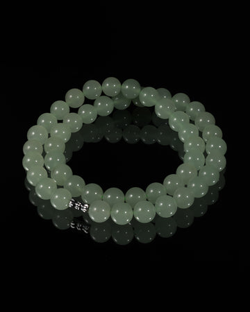 Classic Round Bead Necklace / Bracelet In Aventurine