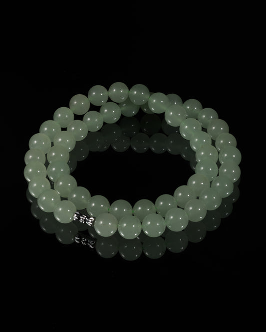 Classic Round Bead Necklace / Bracelet In Aventurine