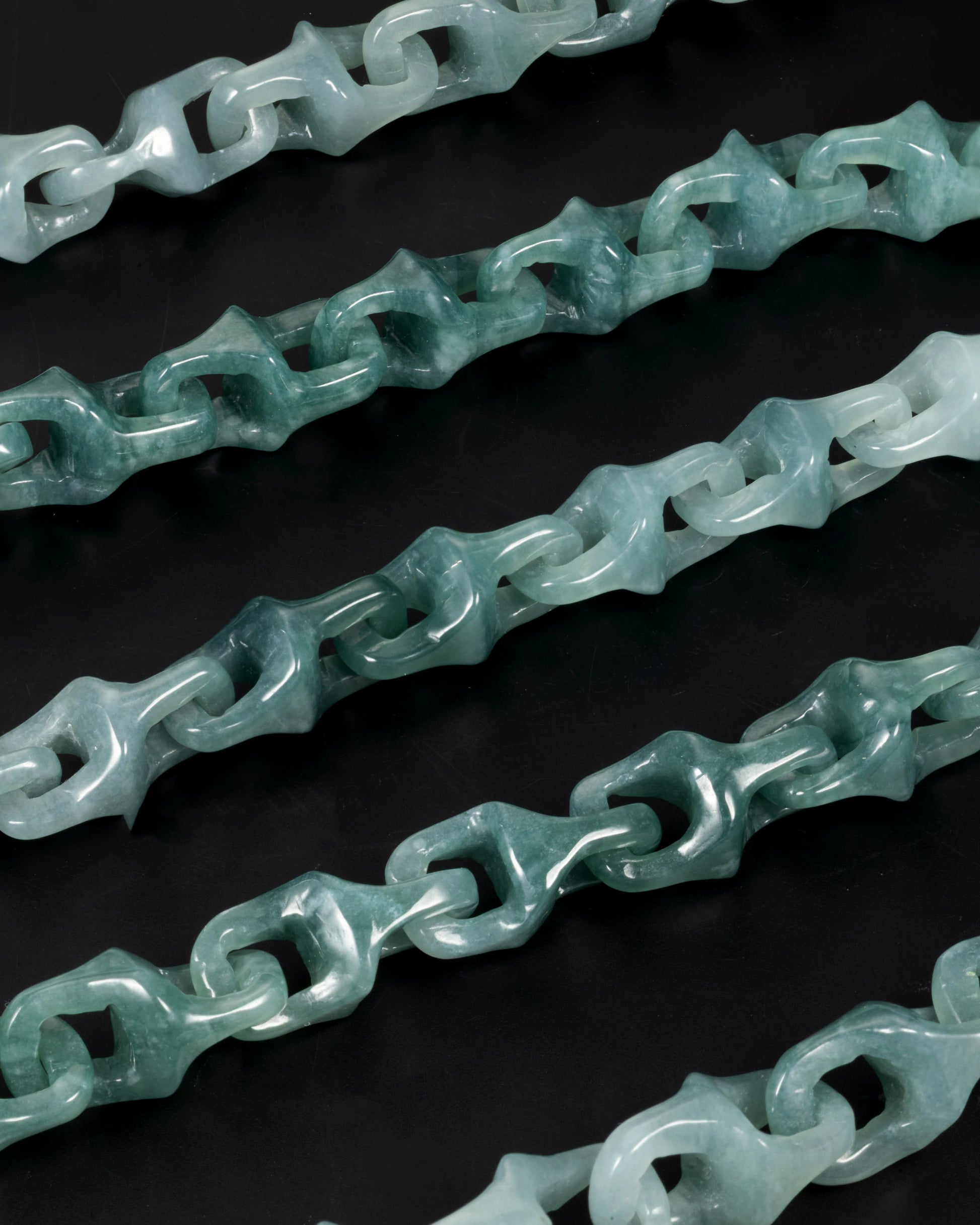 Veridian Vertebrae Bracelet In Mayan Blue Jade - JadeChains