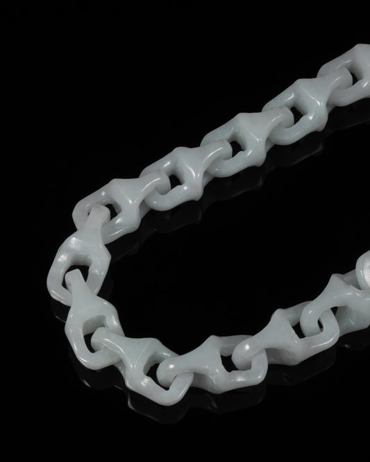 Dragon Spine Bracelet In White Jade