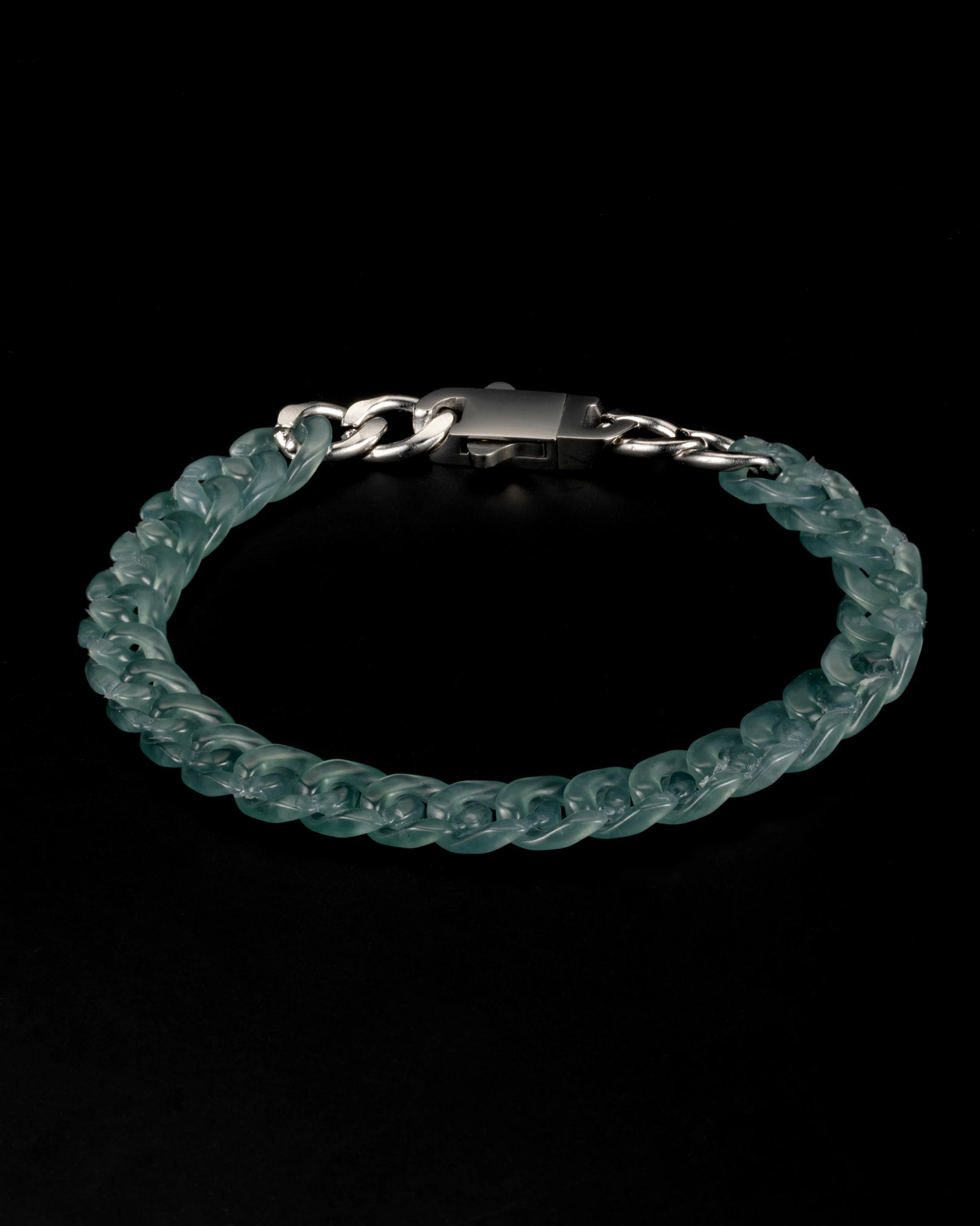 Female Style Cuban Chains In Mayan Blue Jade - JadeChains