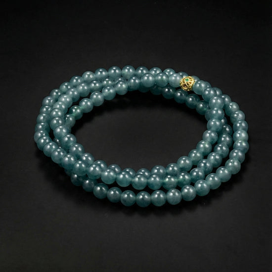 Infinite Veridian Necklace & Bracelet In Guatemalan Blue Jade - JadeChains