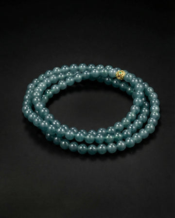 Infinite Veridian Necklace & Bracelet In Guatemalan Blue Jade - JadeChains