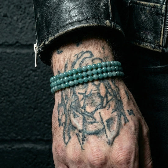 Infinite Veridian Necklace & Bracelet In Guatemalan Blue Jade - JadeChains
