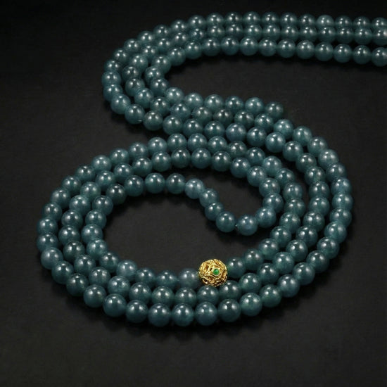 Infinite Veridian Necklace & Bracelet In Guatemalan Blue Jade - JadeChains