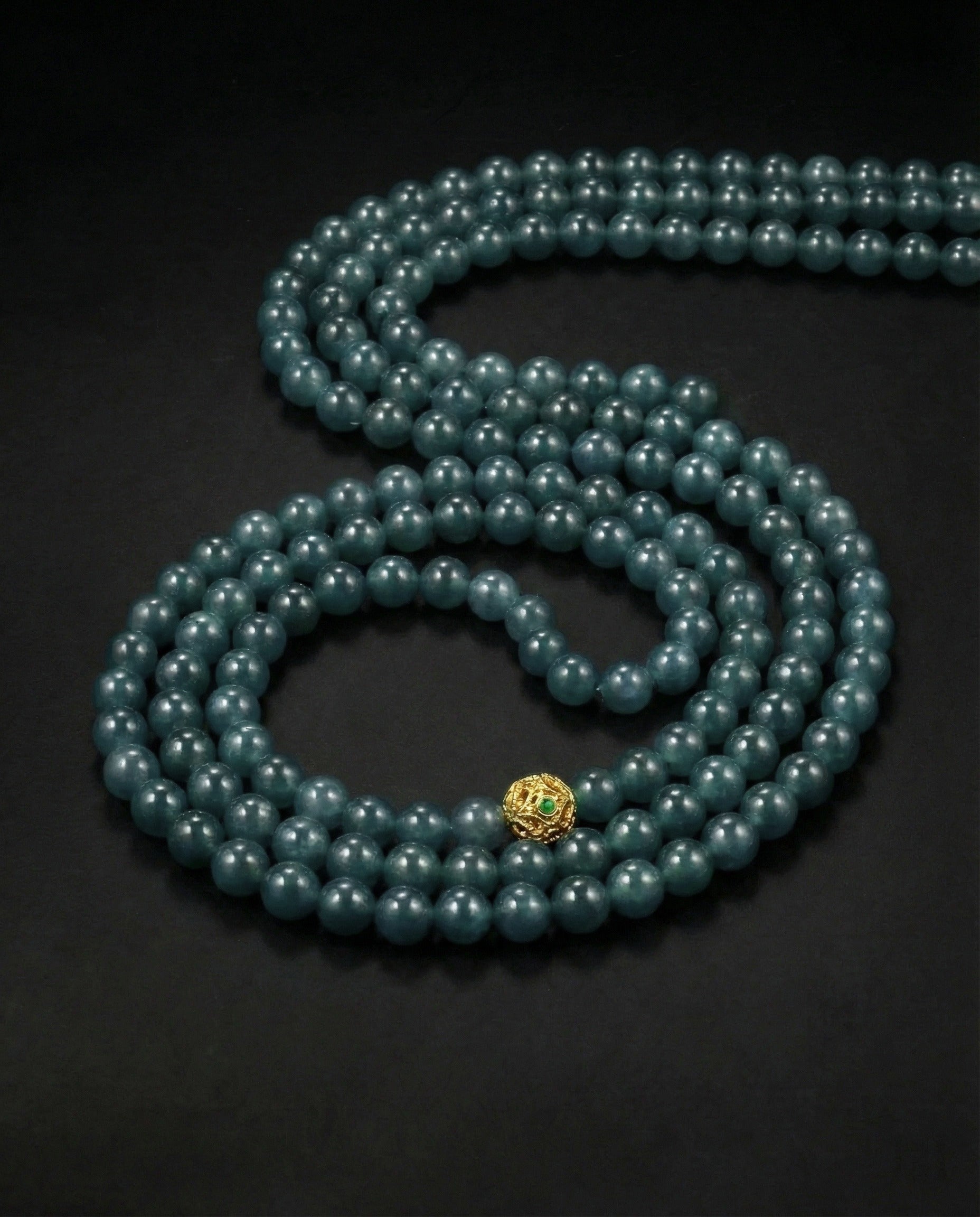 Infinite Veridian Necklace & Bracelet In Guatemalan Blue Jade - JadeChains