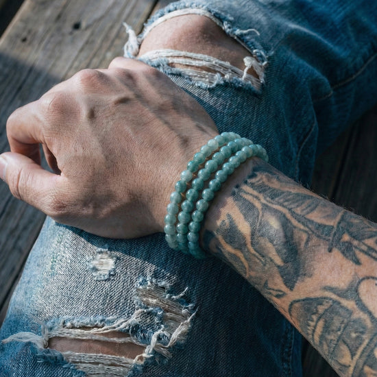 Infinite Veridian Necklace & Bracelet In Guatemalan Blue Jade - JadeChains