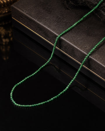 Multi Wrap Mini Beads Bracelet / Necklace In Green Guatemalan Jade