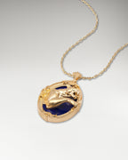 Sterling silver Savanna Spirit pendant with lapis lazuli.