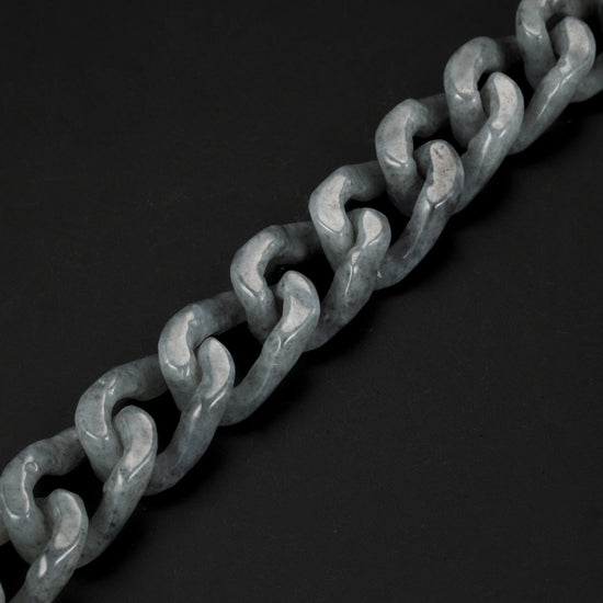 One Piece Cuban Chain In Grey Jade - JadeChains