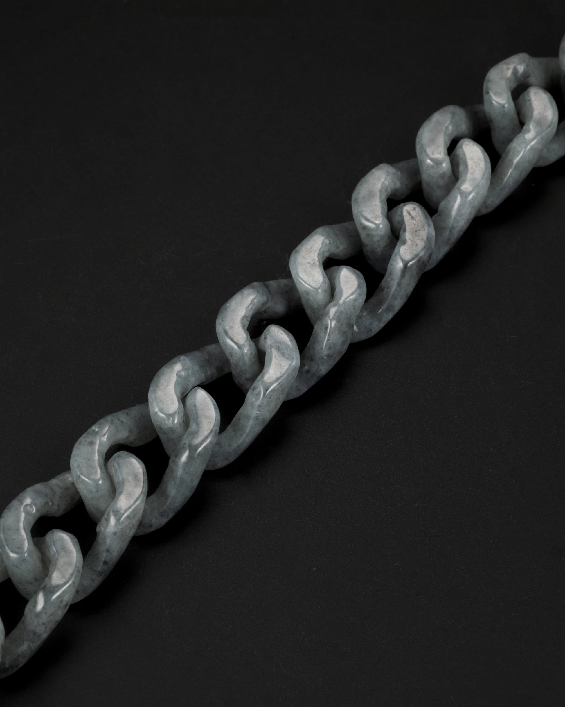 One Piece Cuban Chain In Grey Jade - JadeChains
