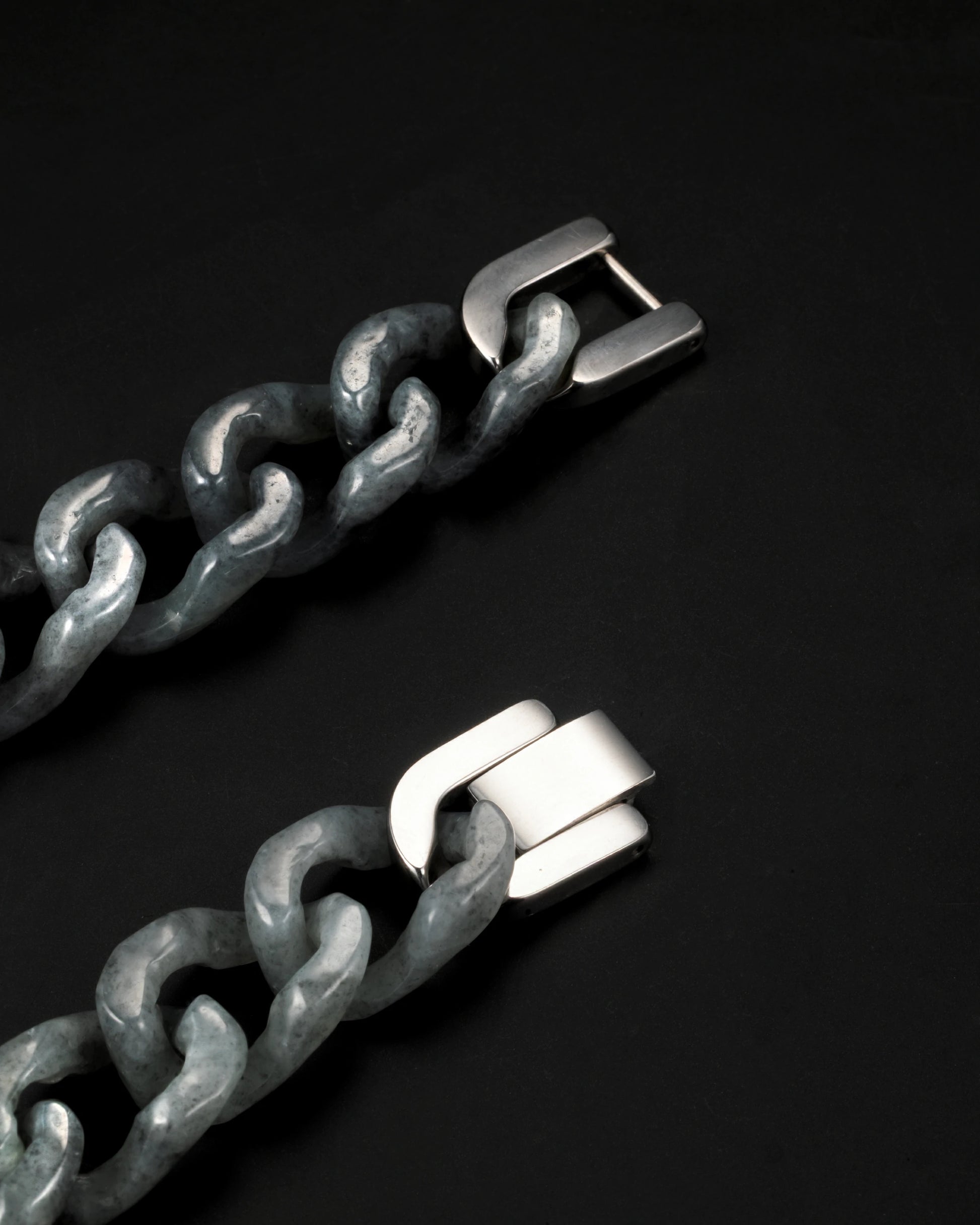 One Piece Cuban Chain In Grey Jade - JadeChains
