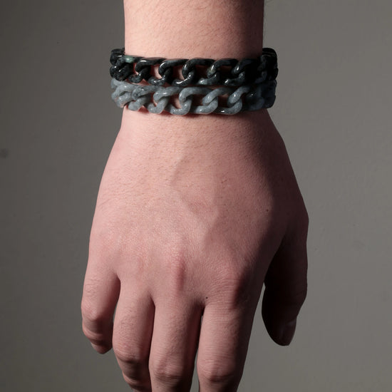 One Piece Cuban Chain In Grey Jade - JadeChains