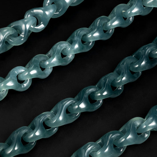 Veridian Vertebrae Bracelet In Mayan Jade - JadeChains