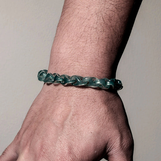 Veridian Vertebrae Bracelet In Mayan Jade - JadeChains