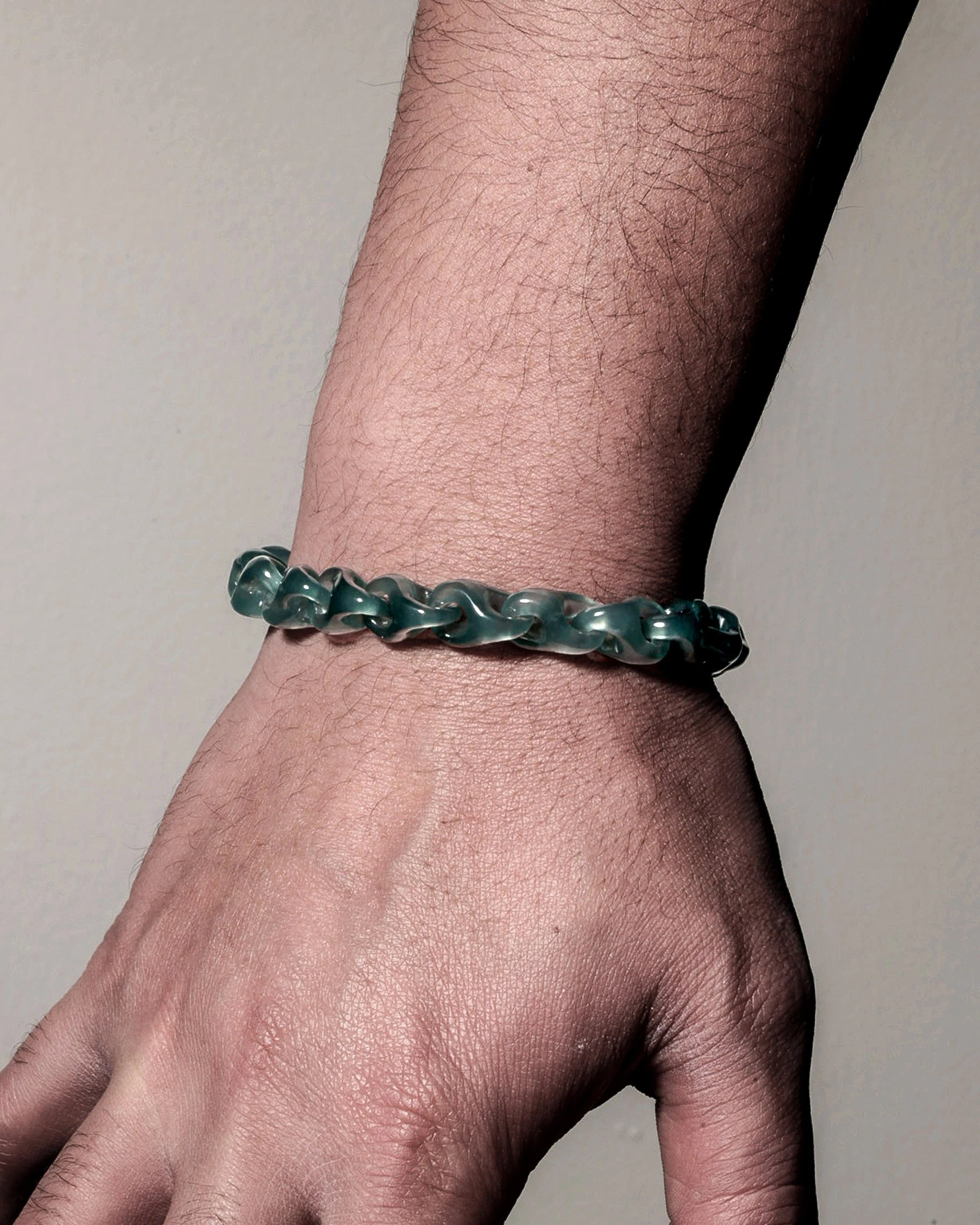 Veridian Vertebrae Bracelet In Mayan Jade - JadeChains