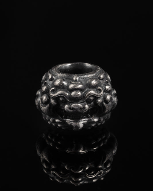 Tang Lion Spacer In Sterling Silver