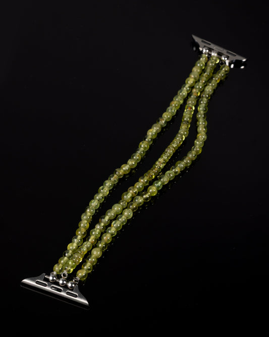 Triple Chartreuse Watch Straps In Peridot - JadeChains