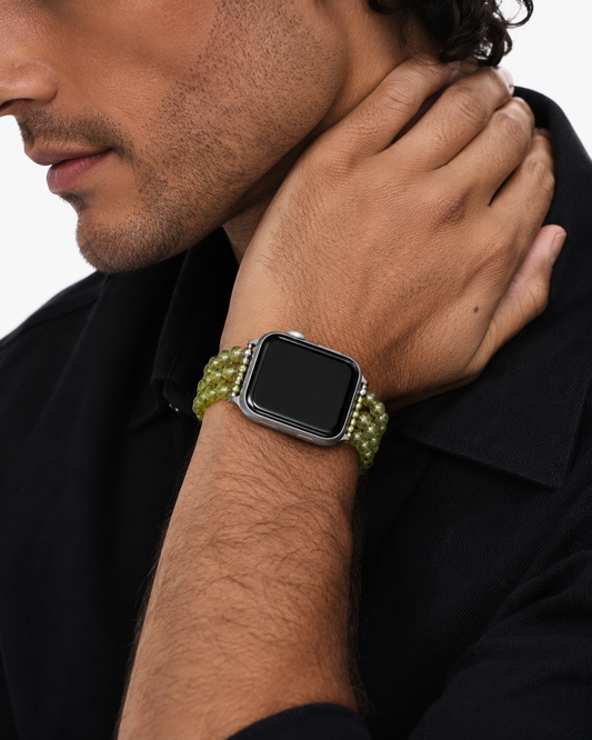 Triple Chartreuse Watch Straps In Peridot - JadeChains