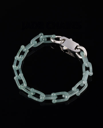 Bracciale a catena U-Link in giada maya